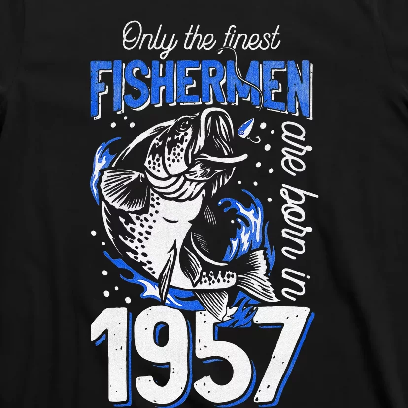 Gift For 63 Years Old Fishing Fisherman 1957 63rd Birthday T-Shirt