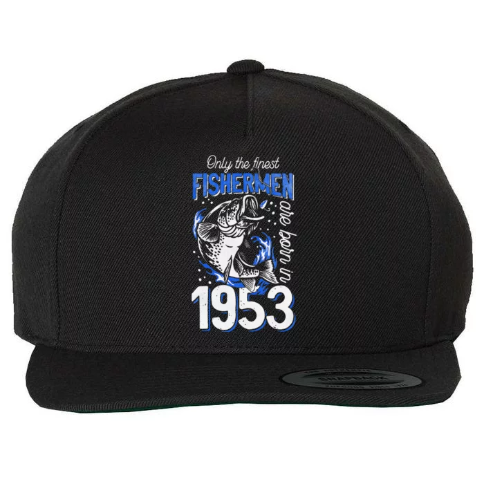 Gift For 67 Years Old Fishing Fisherman 1953 67th Birthday Gift Wool Snapback Cap