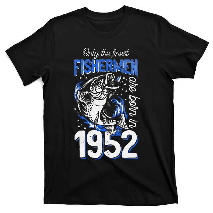 Gift For 68 Years Old Fishing Fisherman 1952 68th Birthday T-Shirt