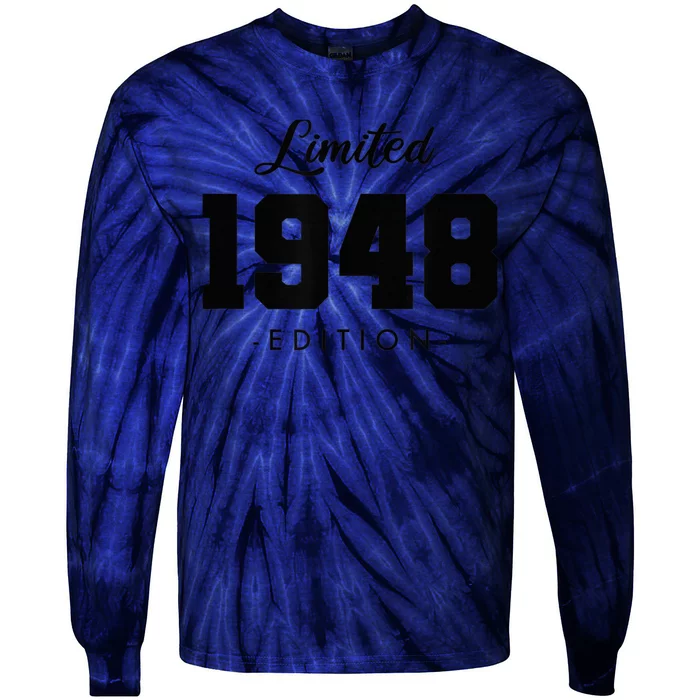 Gift for 75 Year Old 1948 Limited Edition 75th Birthday Present Tie-Dye Long Sleeve Shirt