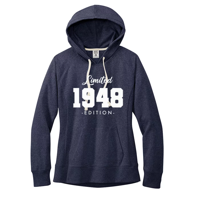 Gift for 75 Year Old 1948 Limited Edition 75th Birthday Present Women's Fleece Hoodie