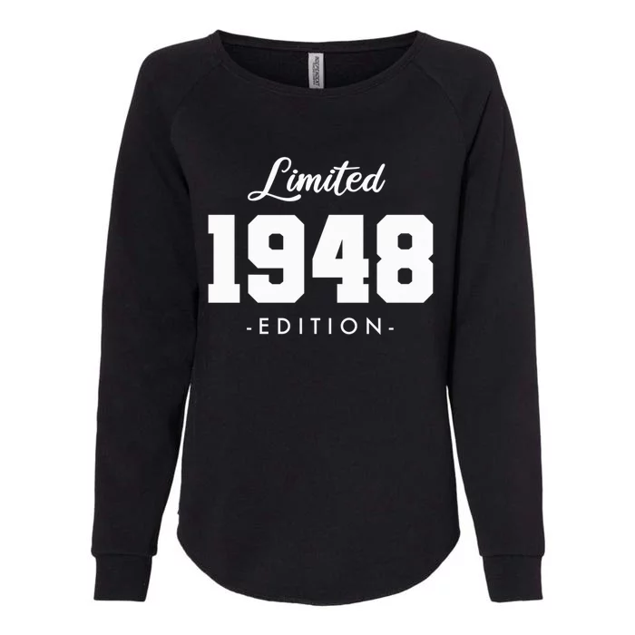 Gift for 75 Year Old 1948 Limited Edition 75th Birthday Womens California Wash Sweatshirt