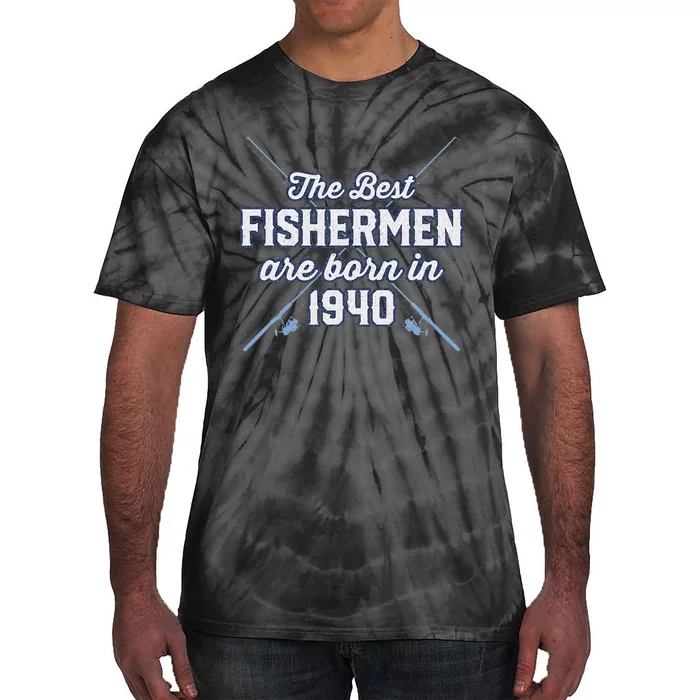 Gift For 81 Year Old Fishing Fisherman 1940 81st Birthday Tie-Dye T-Shirt