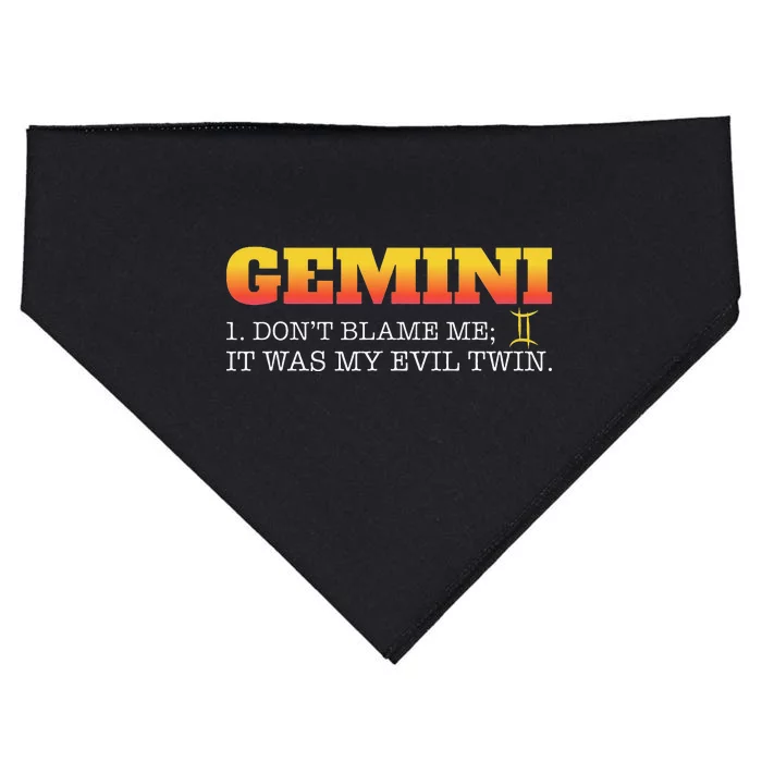 Gemini Facts Astrology Twin Horoscope Zodiac Sign Birthday USA-Made Doggie Bandana