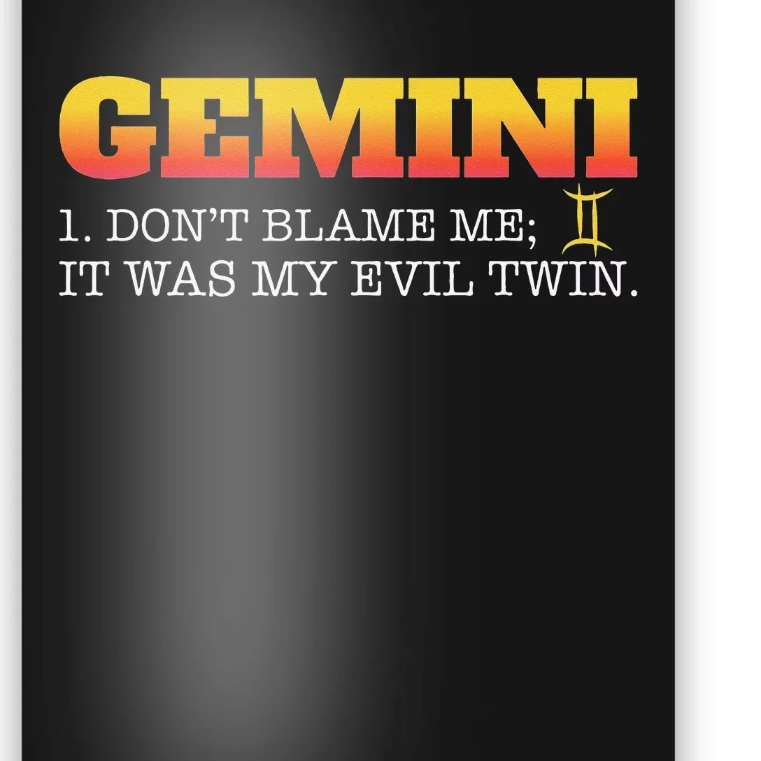 Gemini Facts Astrology Twin Horoscope Zodiac Sign Birthday Poster