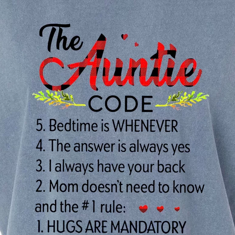 Gift For Aunt Funny Aunmeaningful Gift Auntie Tee The Auntie Code Gift Garment-Dyed Women's Muscle Tee