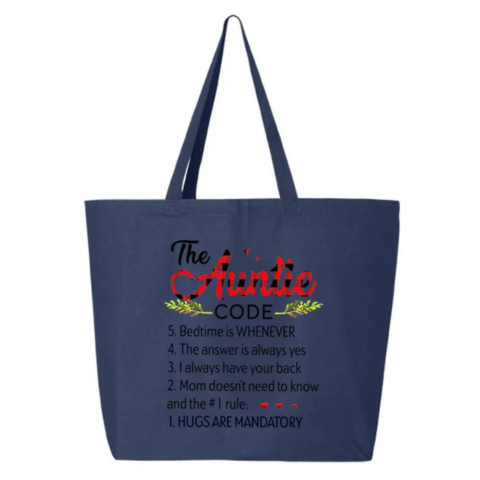 Gift For Aunt Funny Aunmeaningful Gift Auntie Tee The Auntie Code Gift 25L Jumbo Tote