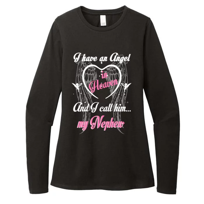 Gift For Aunt Uncle Loss Nephew Love Nephew Guardian Angel Gift Womens CVC Long Sleeve Shirt