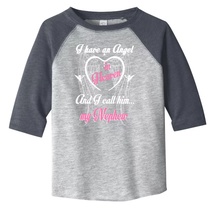 Gift For Aunt Uncle Loss Nephew Love Nephew Guardian Angel Gift Toddler Fine Jersey T-Shirt