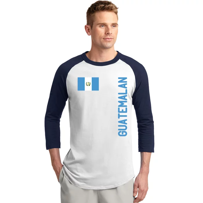 Guatemalan Flag And Guatemala Roots Gift Baseball Sleeve Shirt