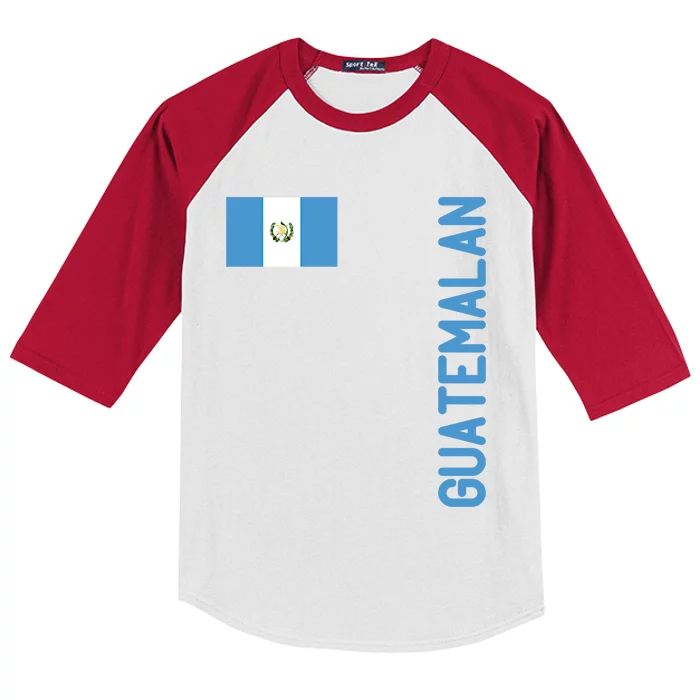 Guatemalan Flag And Guatemala Roots Gift Kids Colorblock Raglan Jersey