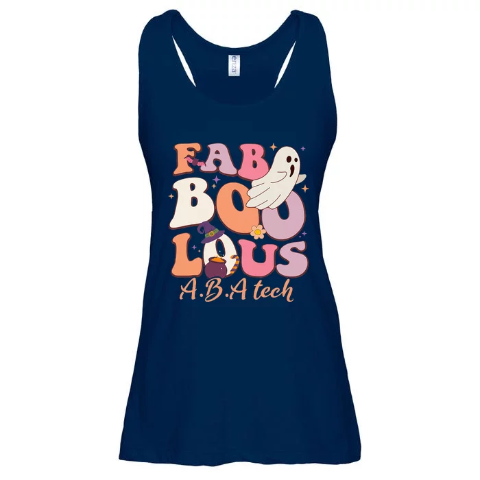 Groovy Faboolous ABA Tech Ghost Spooky Night Halloween Ladies Essential Flowy Tank