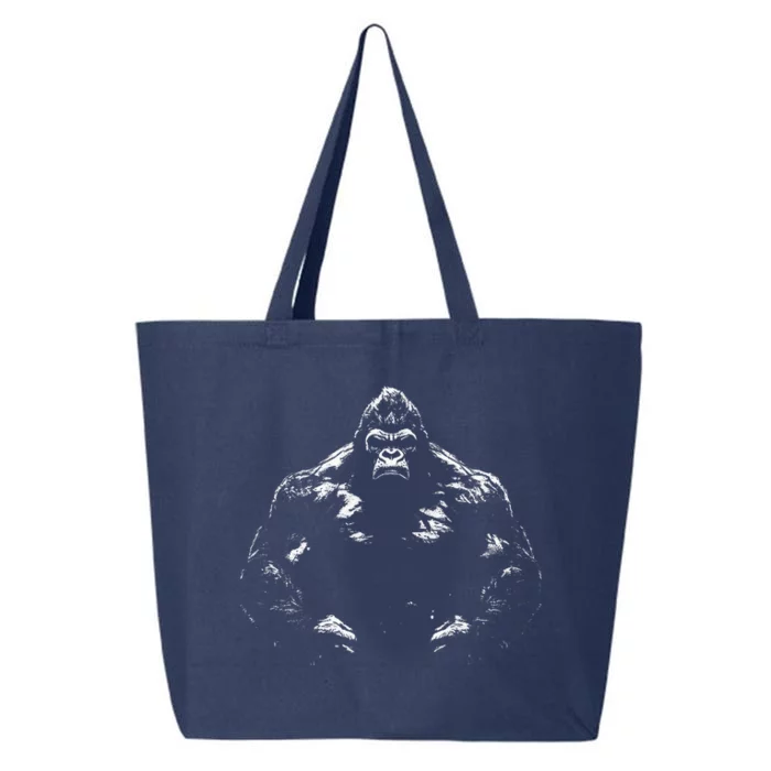 Gorilla Face Angry Growling Scary Silverback Gorilla 25L Jumbo Tote