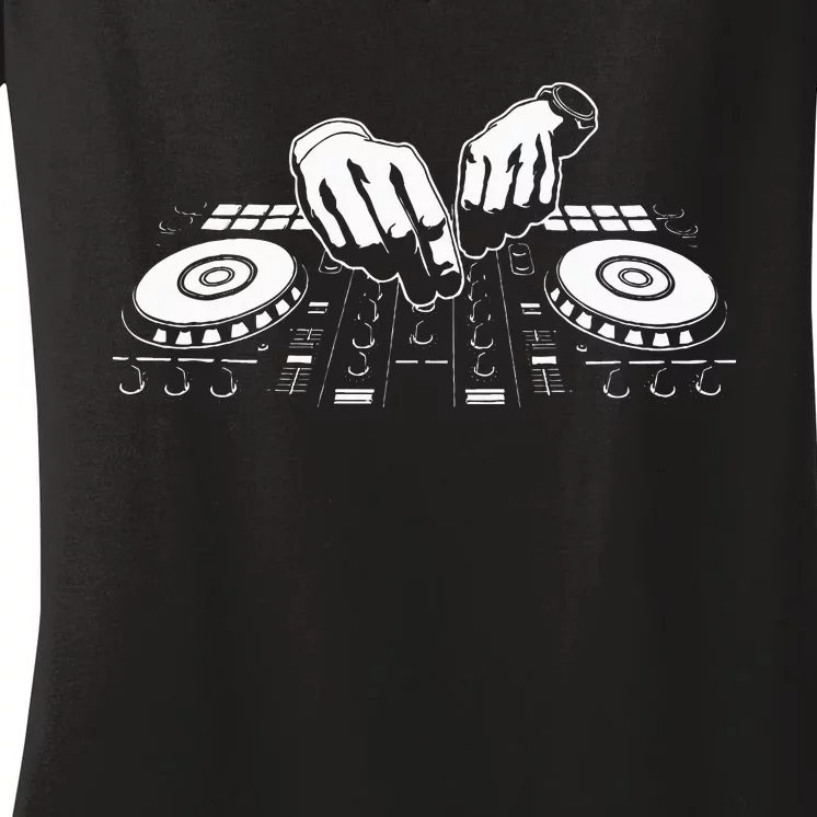 Gift For A Dj And Disc Jockey Women's V-Neck T-Shirt