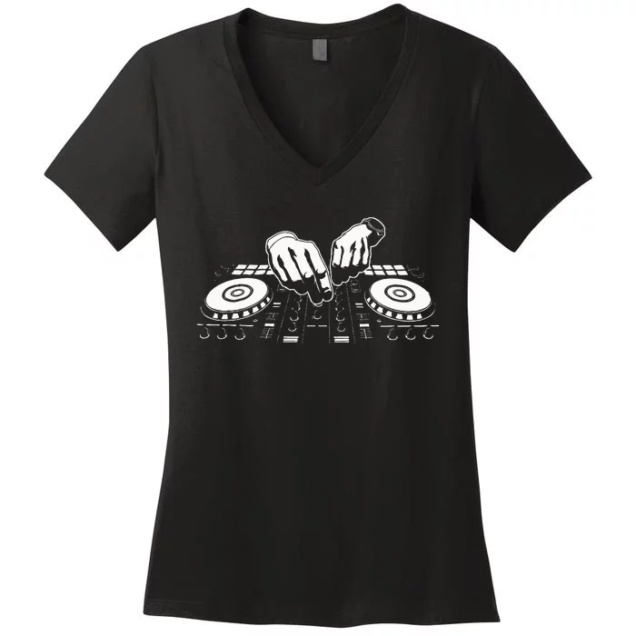 Gift For A Dj And Disc Jockey Women's V-Neck T-Shirt