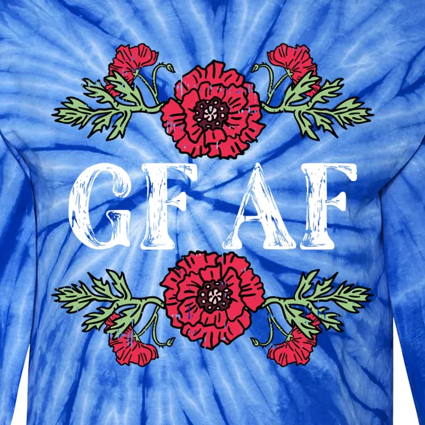 Gluten Free Af Celiac Disease Awareness Fighter Warrior Gift Tie-Dye Long Sleeve Shirt