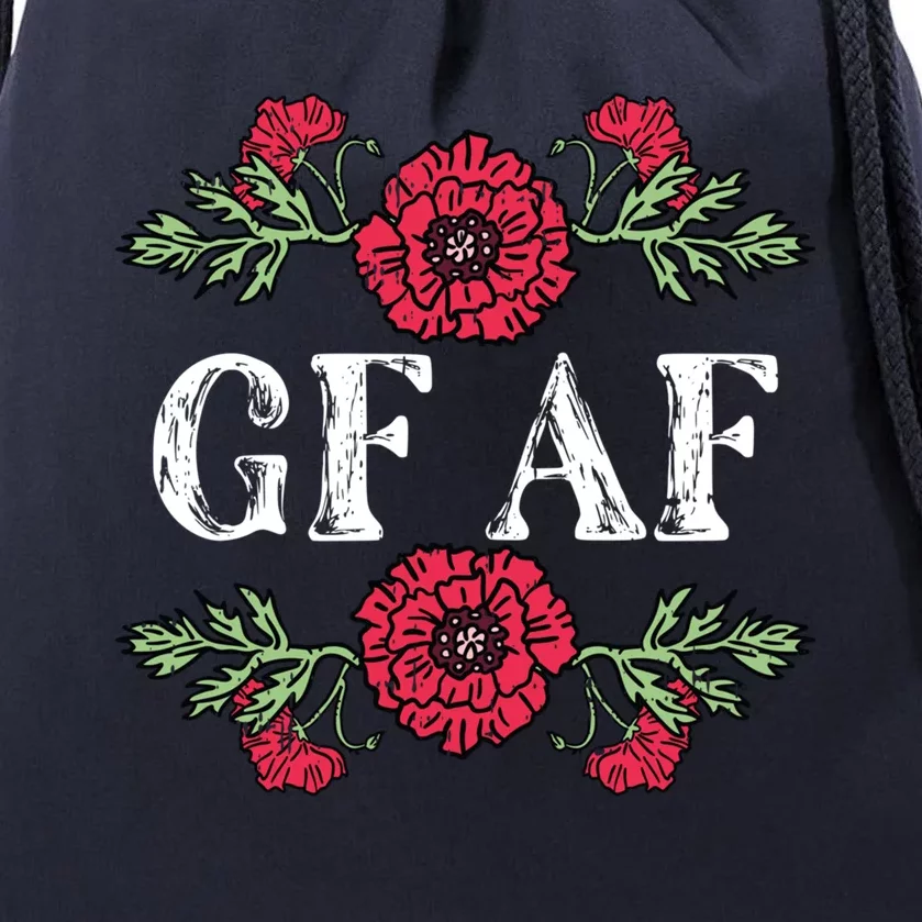 Gluten Free Af Celiac Disease Awareness Fighter Warrior Gift Drawstring Bag