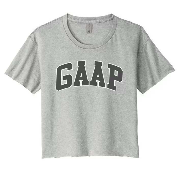 GAAP Funny Accountant T For CPA Gift Women's Crop Top Tee