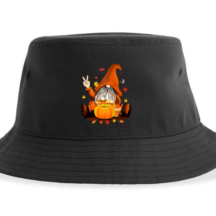 Gnomes Fall Autumn Cute Halloween Thanksgiving Sustainable Bucket Hat