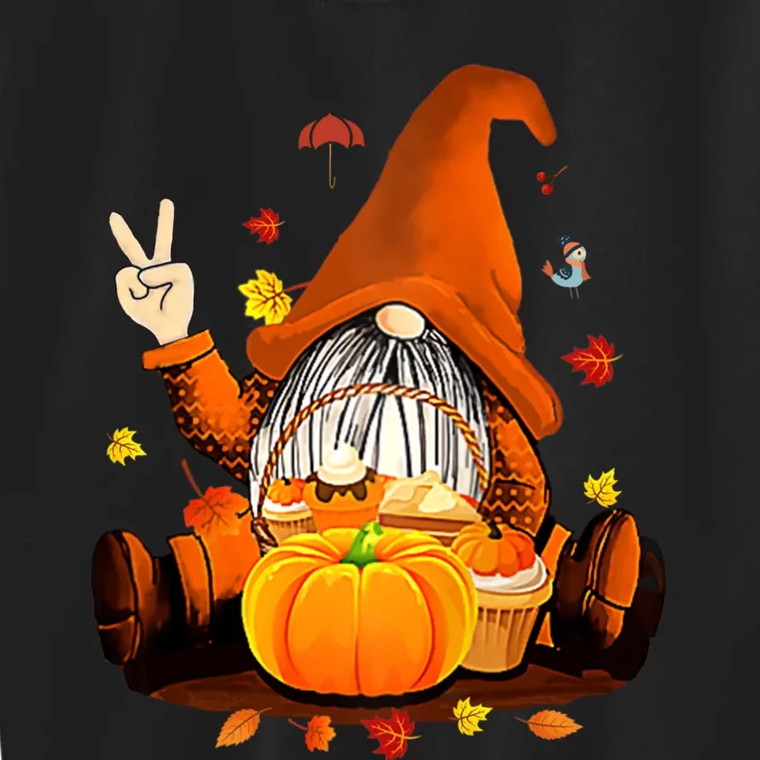 Gnomes Fall Autumn Cute Halloween Thanksgiving Kids Sweatshirt