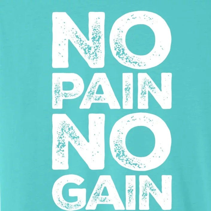 Gym Fitness And Bodybuilding Gift No Pain No Gain Gift ChromaSoft Performance T-Shirt