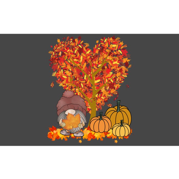 Gnome Fall Autumn Heart Cute Bumper Sticker