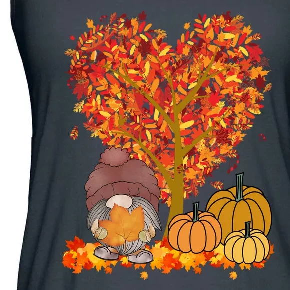 Gnome Fall Autumn Heart Cute Ladies Essential Flowy Tank