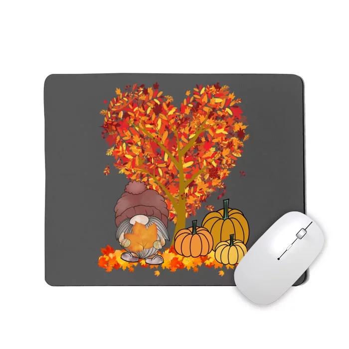 Gnome Fall Autumn Heart Cute Mousepad