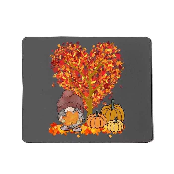 Gnome Fall Autumn Heart Cute Mousepad