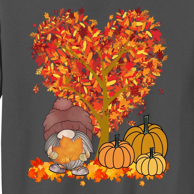 Gnome Fall Autumn Heart Cute Tall Sweatshirt