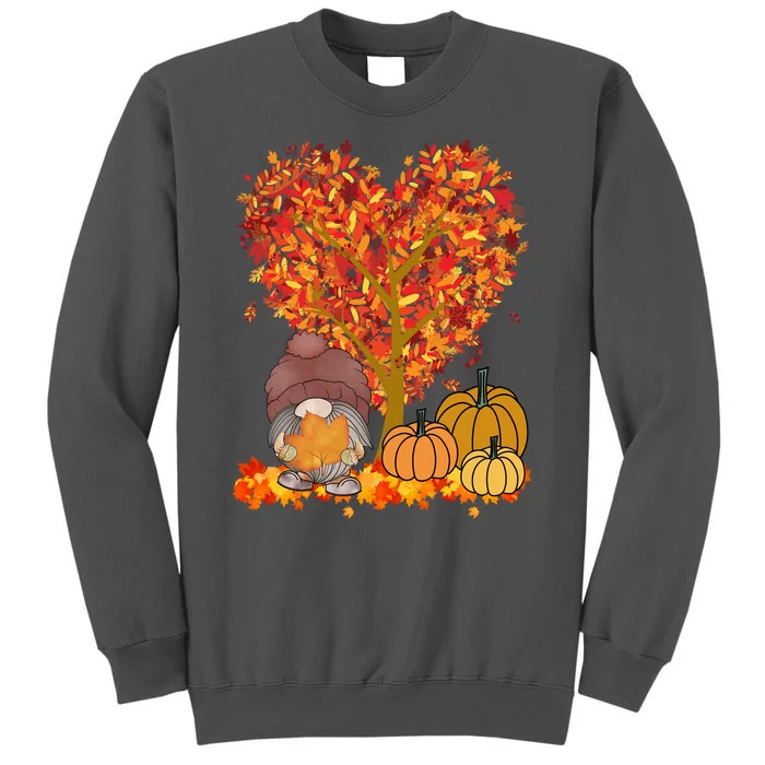 Gnome Fall Autumn Heart Cute Tall Sweatshirt