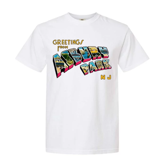 Greetings From Asbury Park NJ 70s Rock Music Retro Garment-Dyed Heavyweight T-Shirt