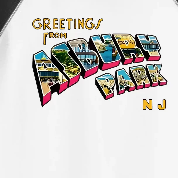 Greetings From Asbury Park NJ 70s Rock Music Retro Toddler Fine Jersey T-Shirt