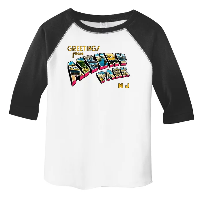 Greetings From Asbury Park NJ 70s Rock Music Retro Toddler Fine Jersey T-Shirt