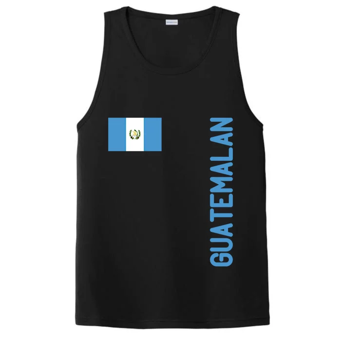 Guatemalan Flag And Guatemala Roots Gift Performance Tank