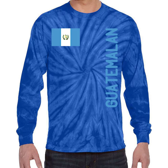 Guatemalan Flag And Guatemala Roots Gift Tie-Dye Long Sleeve Shirt