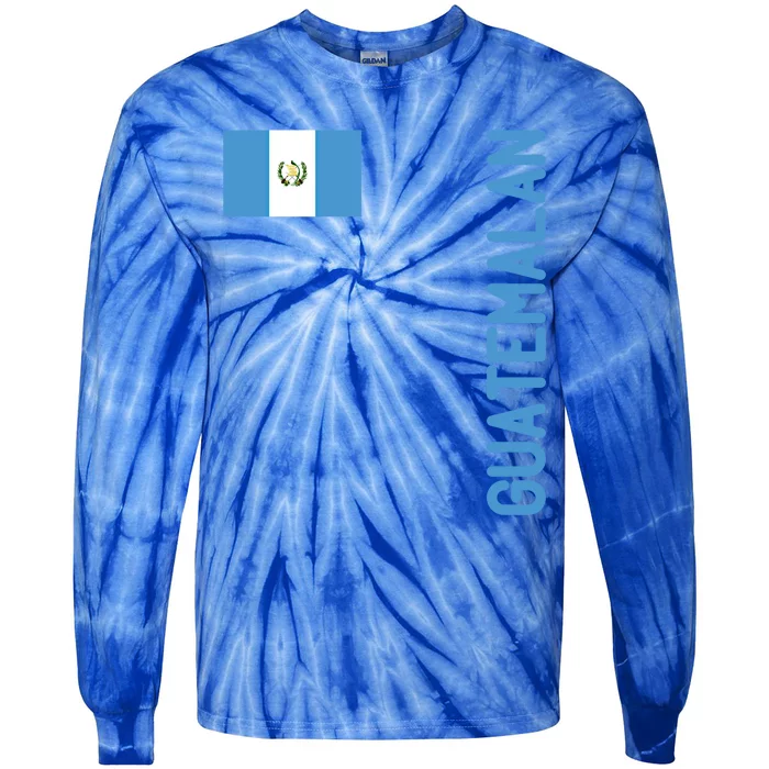 Guatemalan Flag And Guatemala Roots Gift Tie-Dye Long Sleeve Shirt