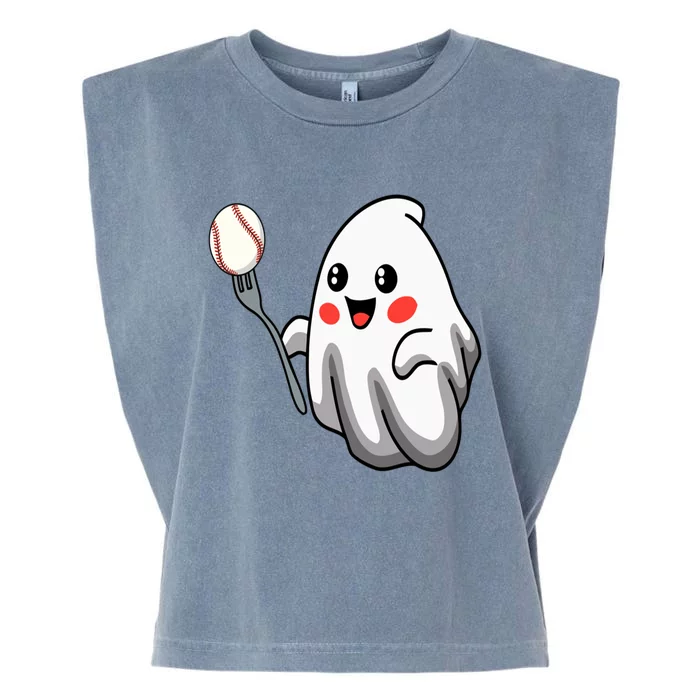 Ghost Forkball Baseball Pitch Fork Ball Strikeout Pitcher Garment-Dyed Women's Muscle Tee