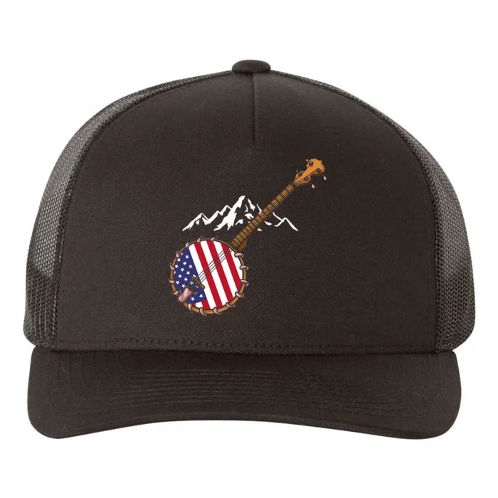 Gifts For Bluegrass Lovers Banjo Mandolin Kentucky Yupoong Adult 5-Panel Trucker Hat