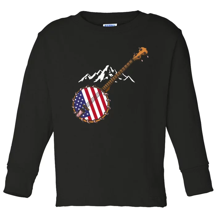 Gifts For Bluegrass Lovers Banjo Mandolin Kentucky Toddler Long Sleeve Shirt