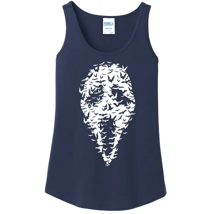 Ghost Face Bat Halloween Movie Mask Ladies Essential Tank