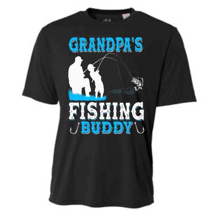 Grandpa's Fishing Buddy For Grandpa Fisherman Cooling Performance Crew T-Shirt