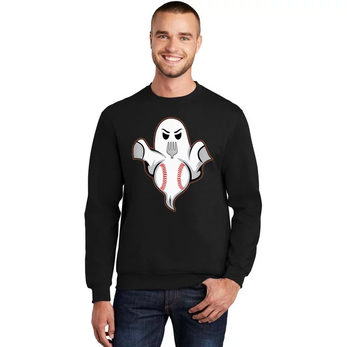 Ghost Forkball Baseball Pitch Fork Ball Strikeout Pitcher Tall Sweatshirt