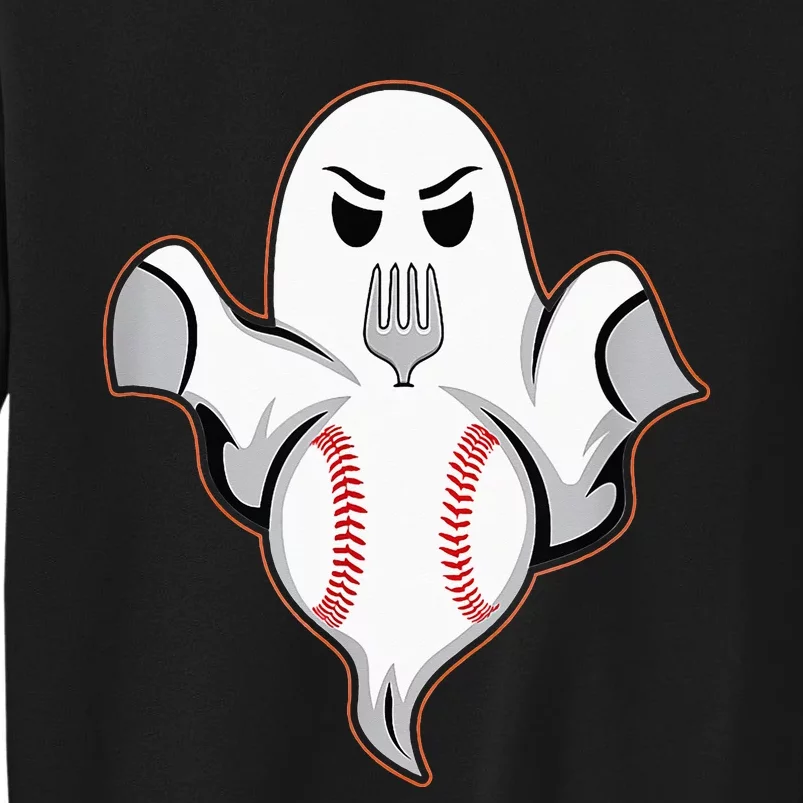 Ghost Forkball Baseball Pitch Fork Ball Strikeout Pitcher Tall Sweatshirt