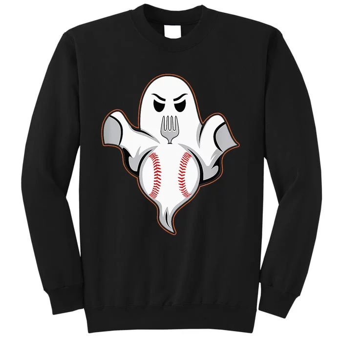 Ghost Forkball Baseball Pitch Fork Ball Strikeout Pitcher Tall Sweatshirt