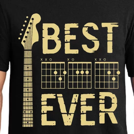 Guitarist Father Best Dad Ever D A D Chord Gifts Guitar Pajama Set