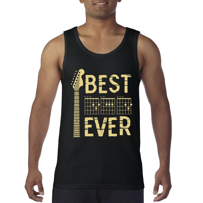 Guitarist Father Best Dad Ever D A D Chord Gifts Guitar Tank Top