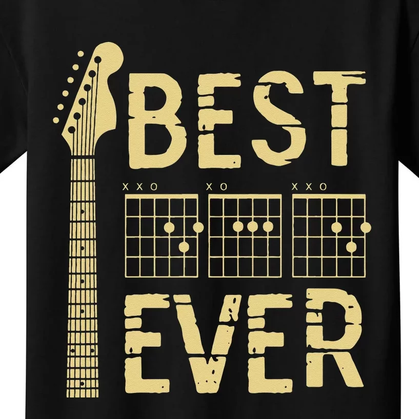 Guitarist Father Best Dad Ever D A D Chord Gifts Guitar Kids T-Shirt