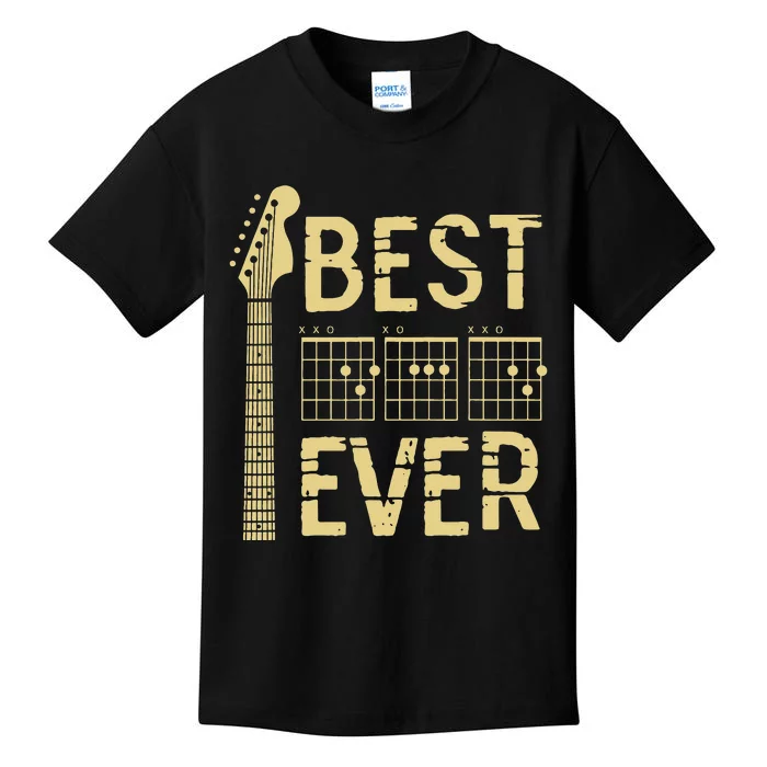 Guitarist Father Best Dad Ever D A D Chord Gifts Guitar Kids T-Shirt