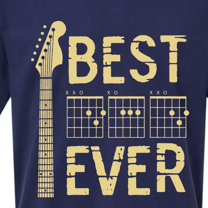 Guitarist Father Best Dad Ever D A D Chord Gifts Guitar Sueded Cloud Jersey T-Shirt